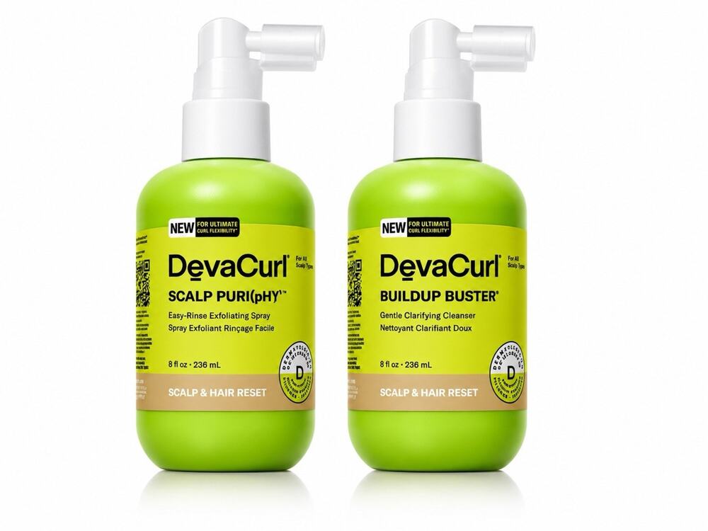 DevaCurl Scalp Puri(pHY) Easy-Rinse Exfoliating Spray 8 fl oz 236ml All Hair Duo